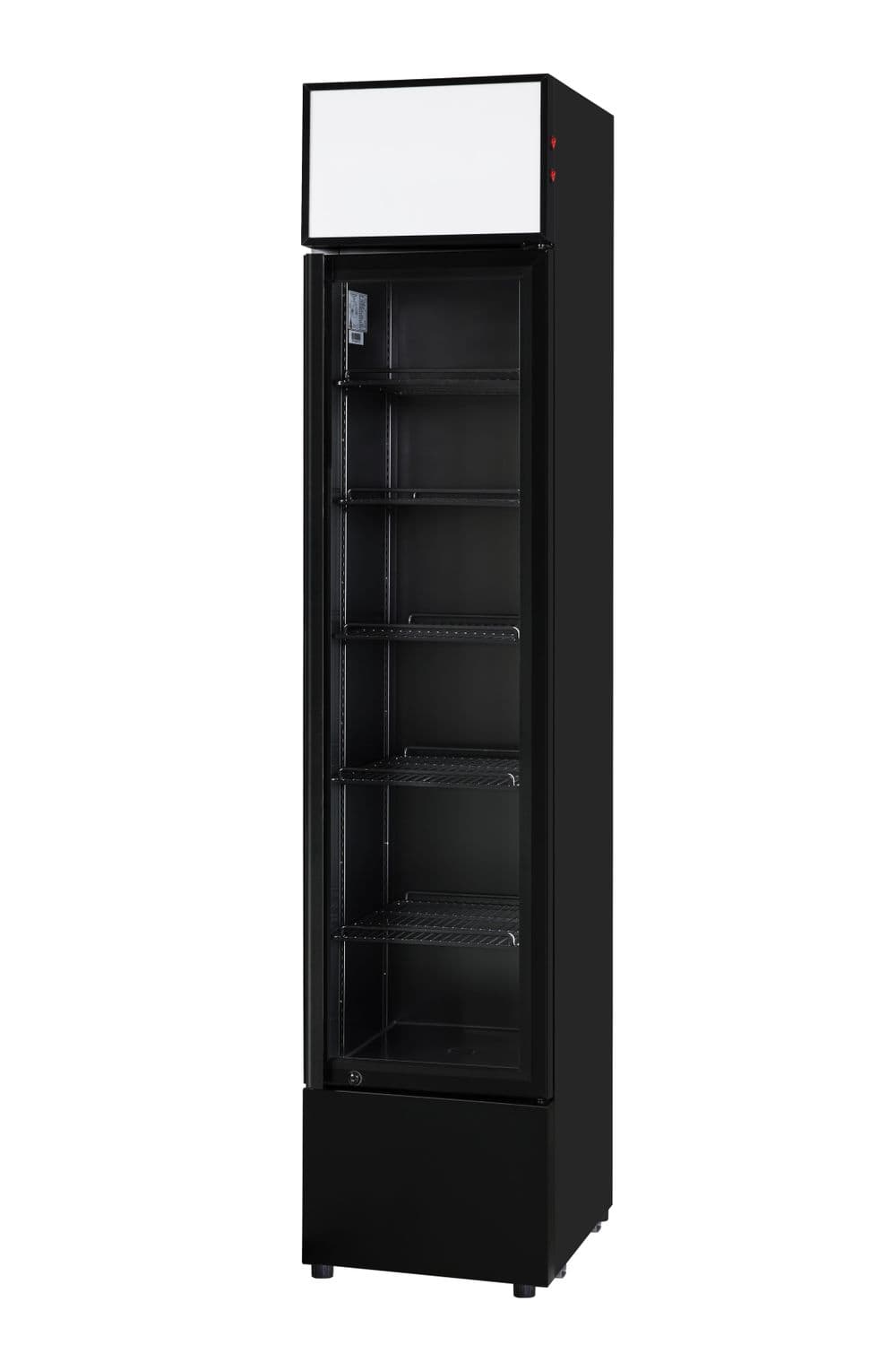 Chłodziarka ekspozycyjna SLIM, Arktic, Panel z oświetleniem LED, 133L, czarny, 230V/200W, 390x475x(H)1880mm