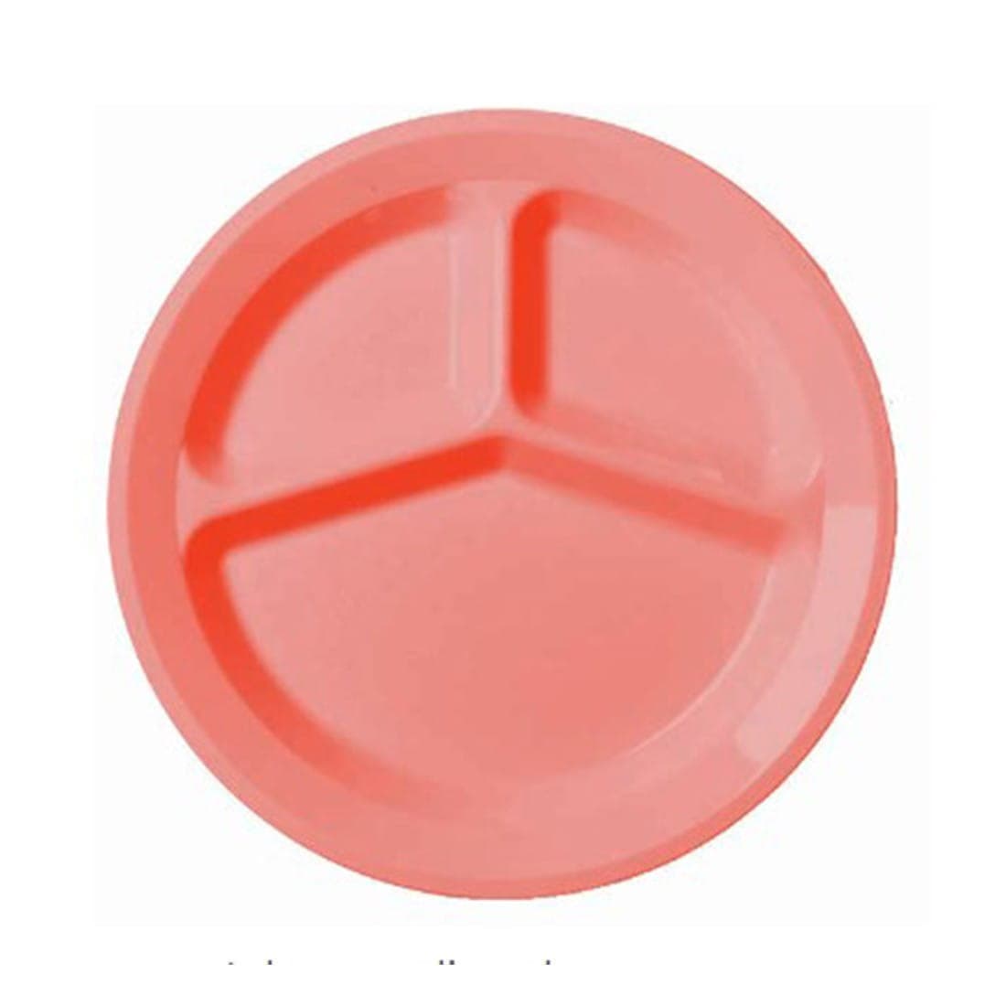 Talerz trójdzielny 27,9 cm poliwęglan, kolor rumiany