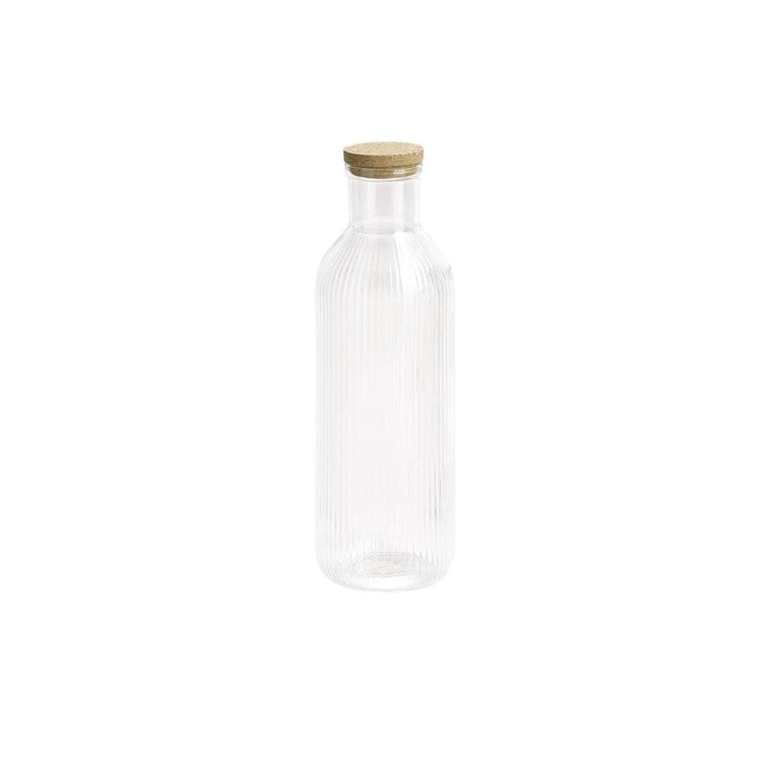 VALO Lines karafka szklana z korkiem, 1l, Ø9 x h27 cm,