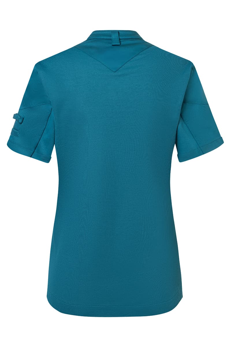 Bluza kucharska damska z krótkim rękawem DIAMOND CUT® Excellence DCJF 11/104/50 kolor ciemny petrol