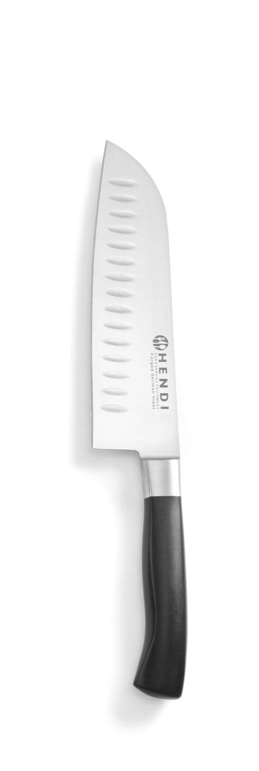 Nóż Santoku, HENDI, Profi Line, szlif kulowy, czarny, (L)310mm