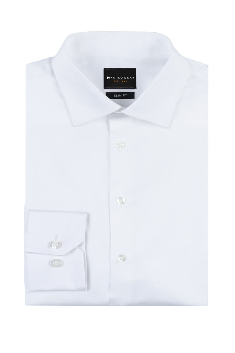 Koszula męska z długim rękawem Active-Stretch w kroju Slim-Fit BM 11/3/M kolor biały
