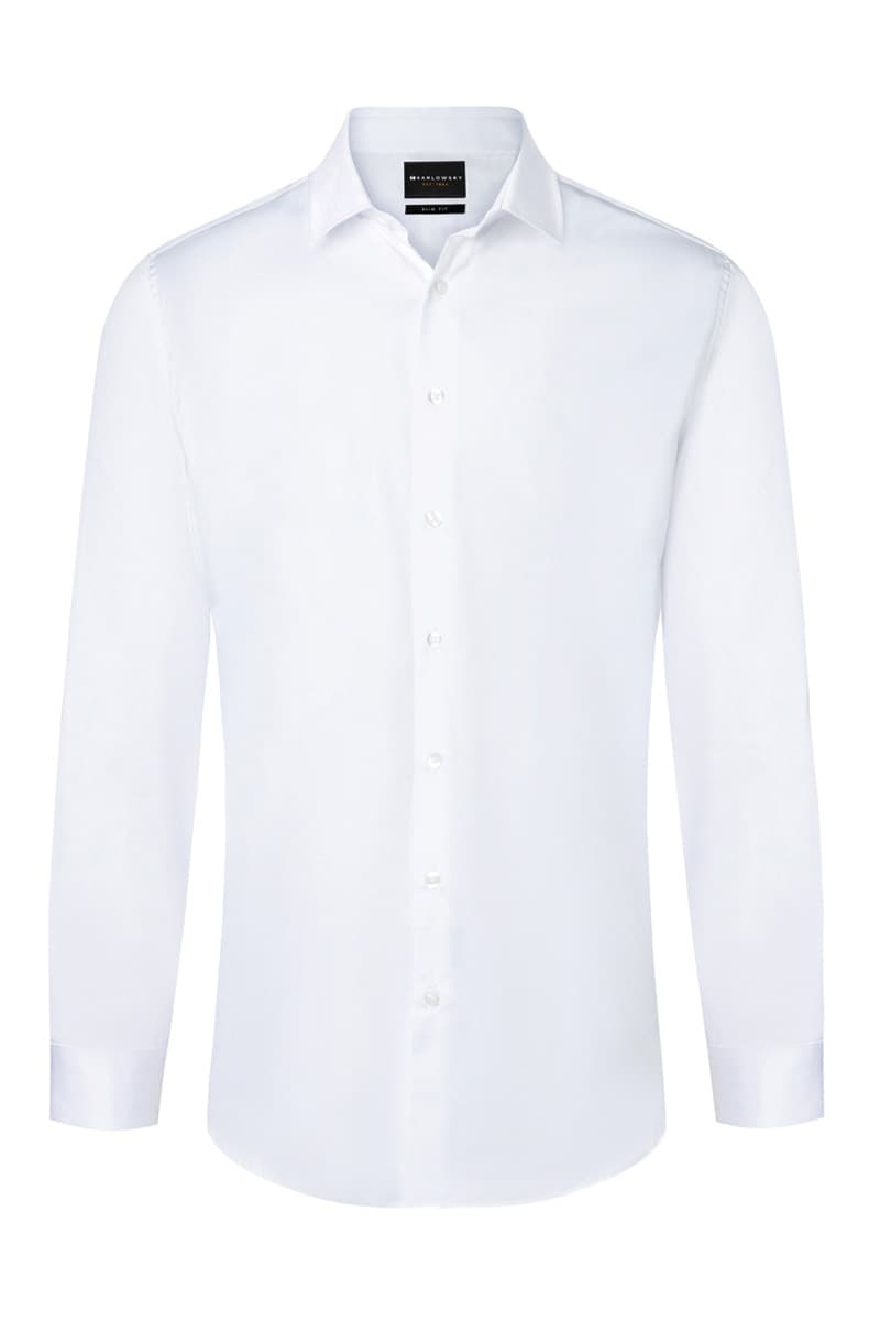 Koszula męska z długim rękawem Active-Stretch w kroju Slim-Fit BM 11/3/3XL kolor biały
