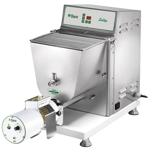 Maszyna do makaronu rzemieślniczego z nożem odcinającym | system chłodzenia wodą | 13 kg/h | wsad 3,5 kg ciasta | PF40EN