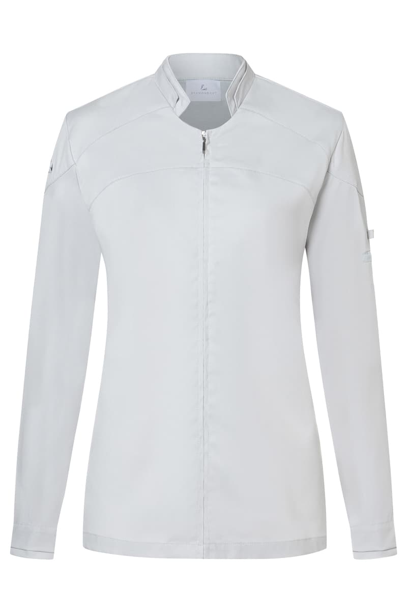 Bluza kucharska damska z długim rękawem DIAMOND CUT® Excellence DCJF 10/71/54 kolor srebrnoszary