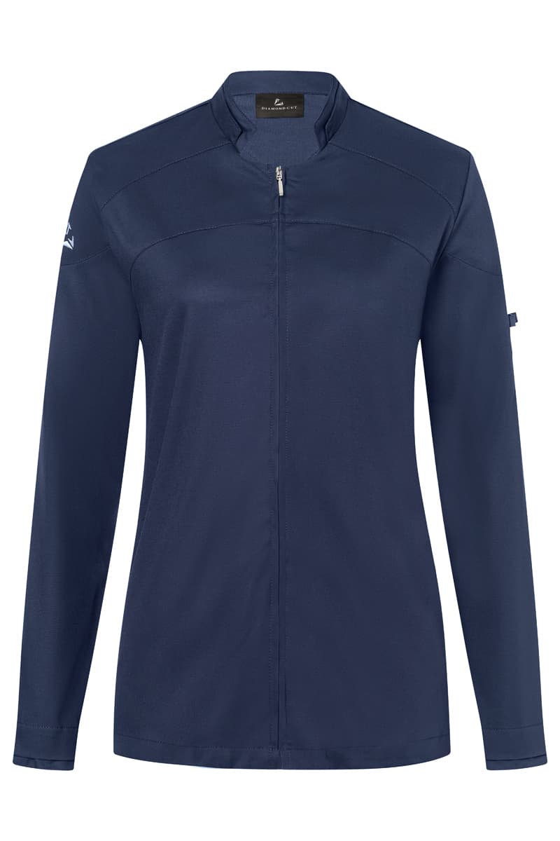 Bluza kucharska damska z długim rękawem DIAMOND CUT® Excellence DCJF 10/83/46 kolor stalowoniebieski