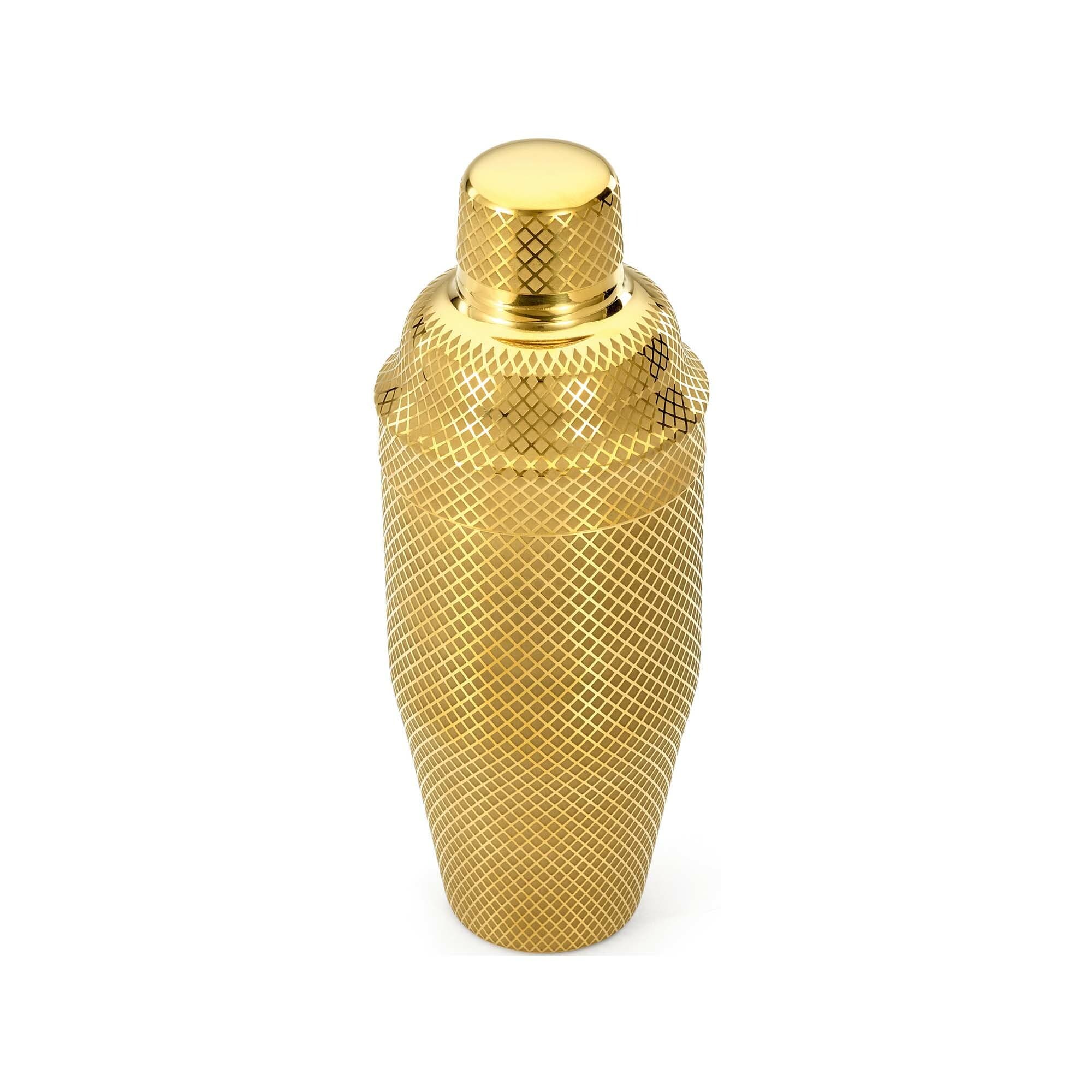 Shaker barmański 3-częściowy w stylu japońskim Diamond Lettice, złoty, BarFly 700ml